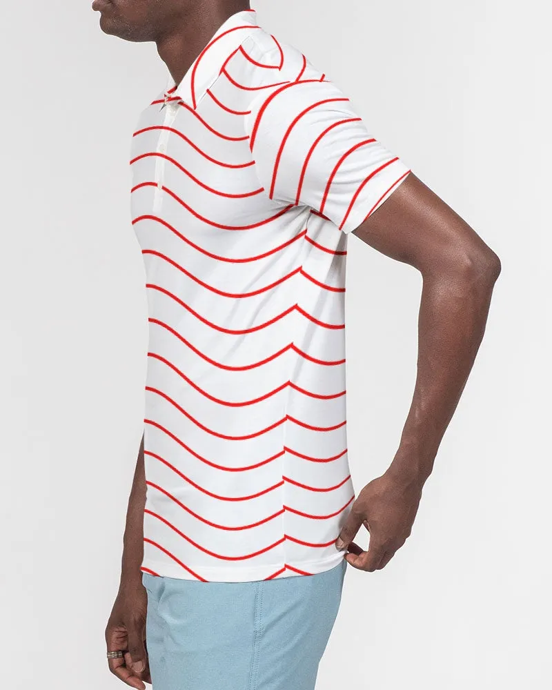 Red Ripple Slim Fit Polo