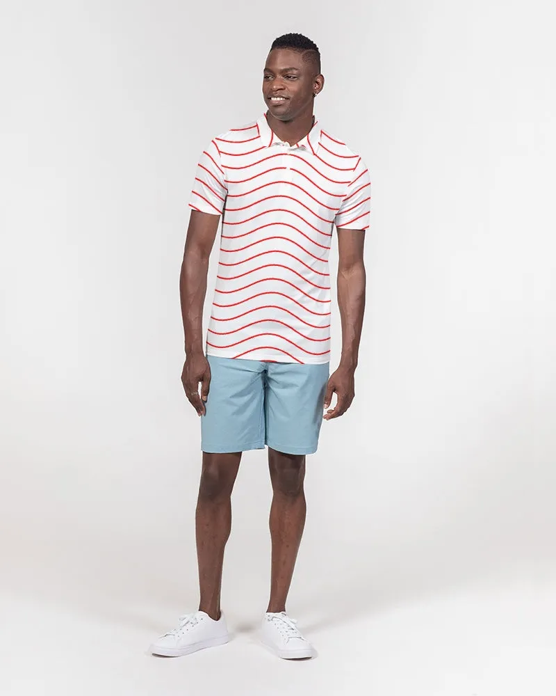Red Ripple Slim Fit Polo