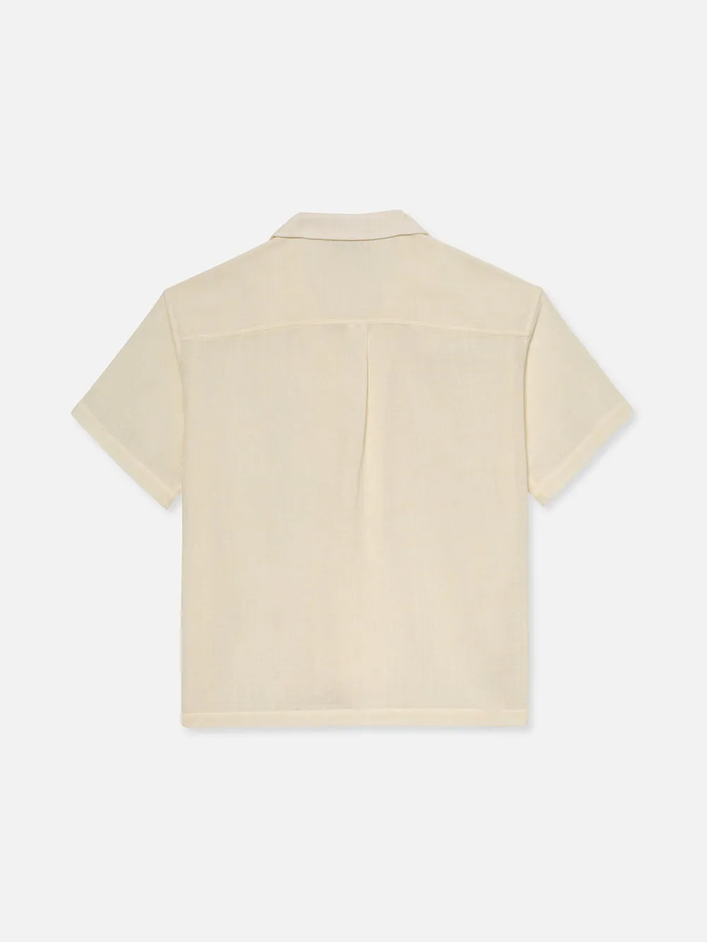 Short Sleeve Camp Collar Shirt -- Off White