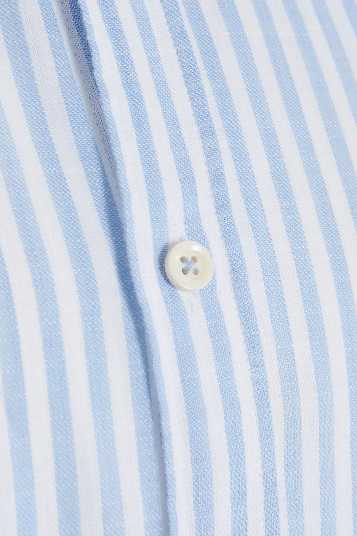 Slim Fit Long Sleeve Striped Cotton Casual Shirt, Light Blue C