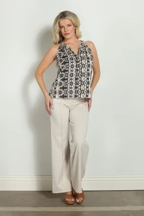 Split Neck Halter Top