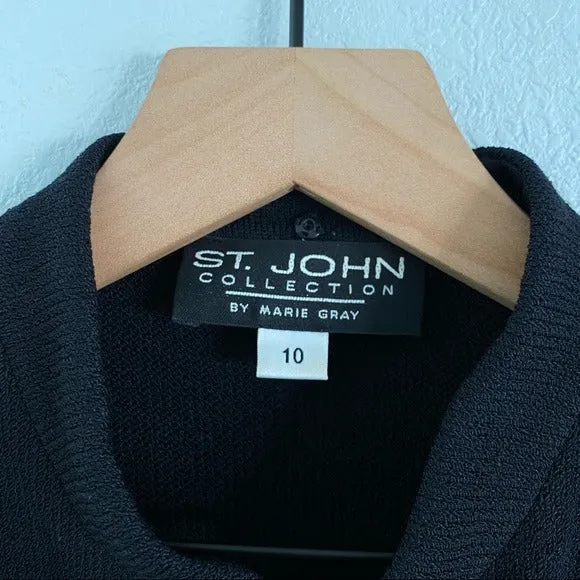 St. John Collection Vintage Blazer Cut Knit Cardigan