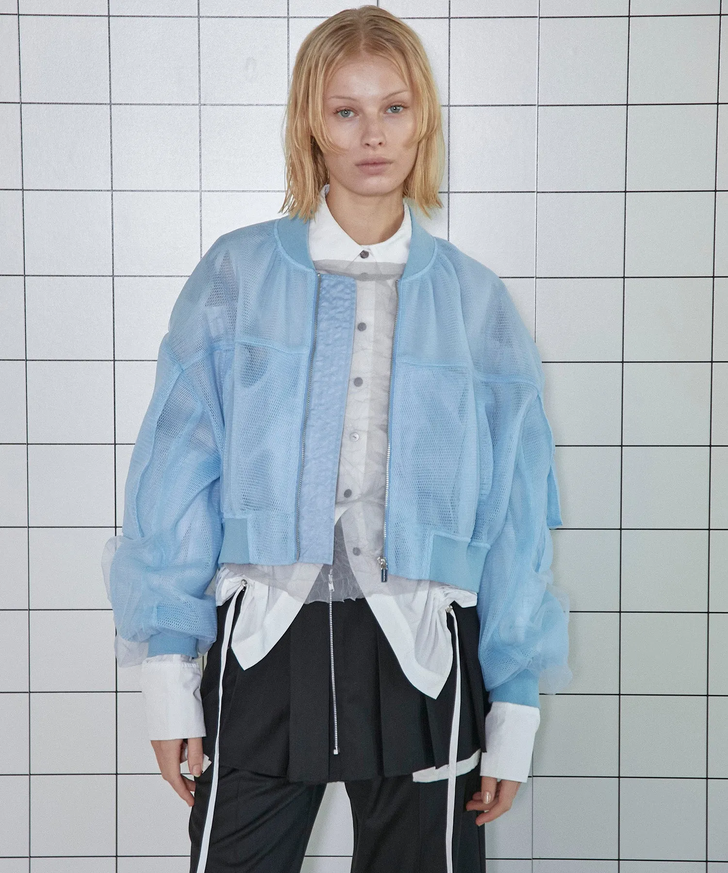 Tulle Layered Blouson
