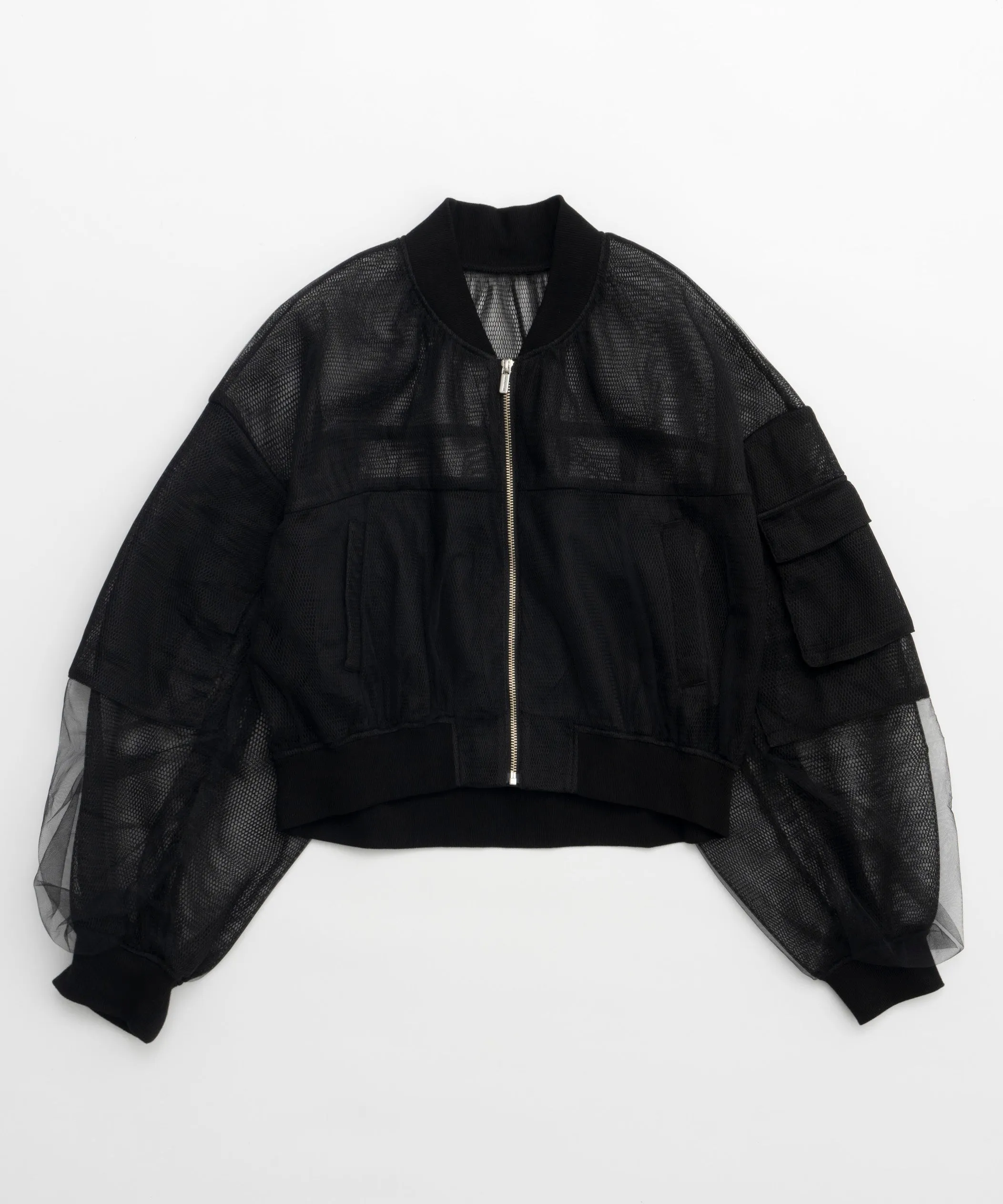 Tulle Layered Blouson
