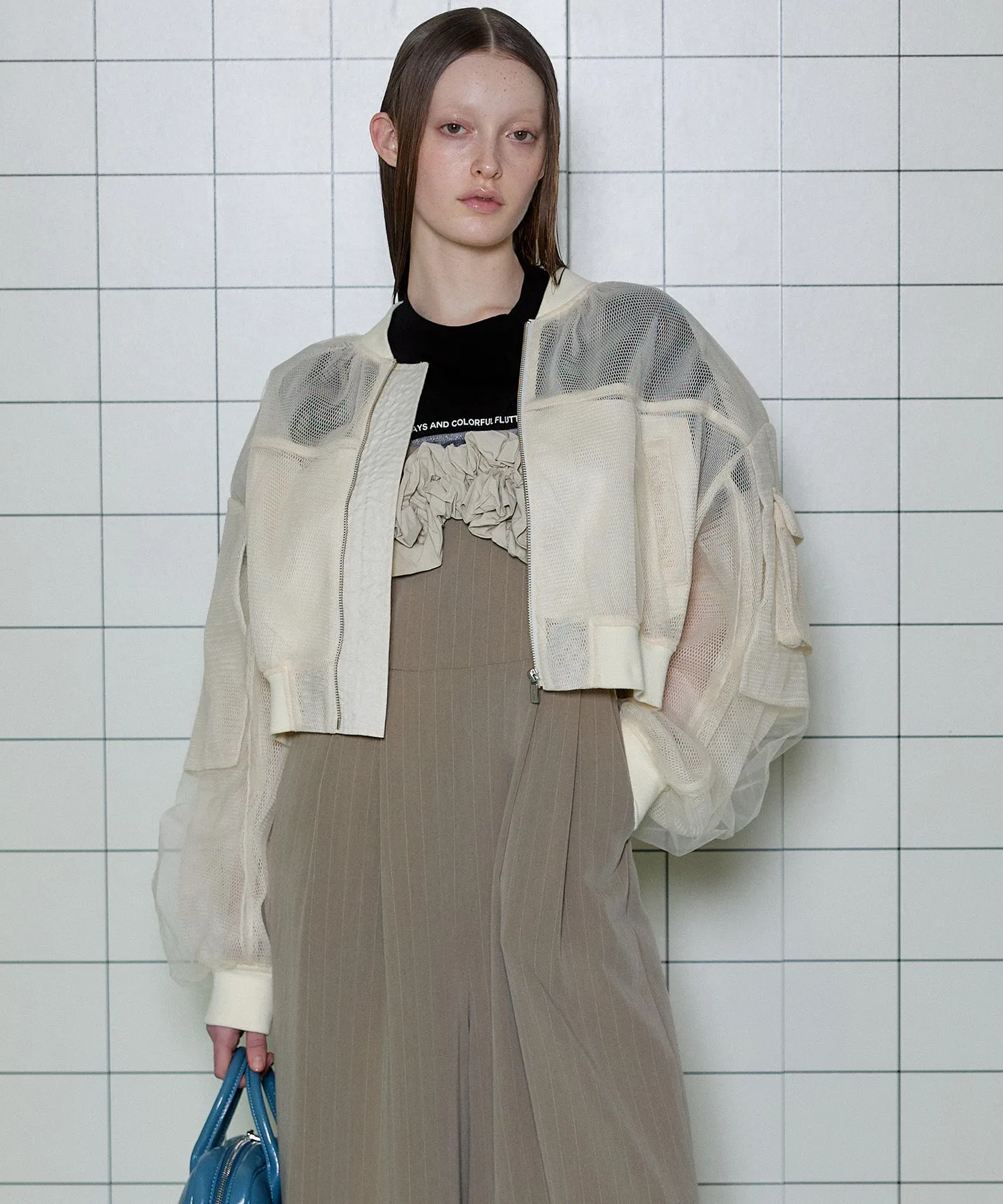 Tulle Layered Blouson
