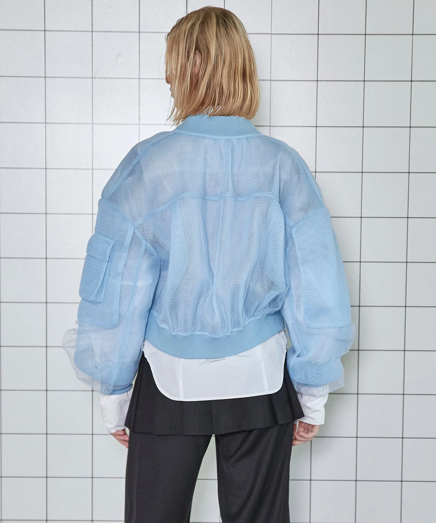 Tulle Layered Blouson