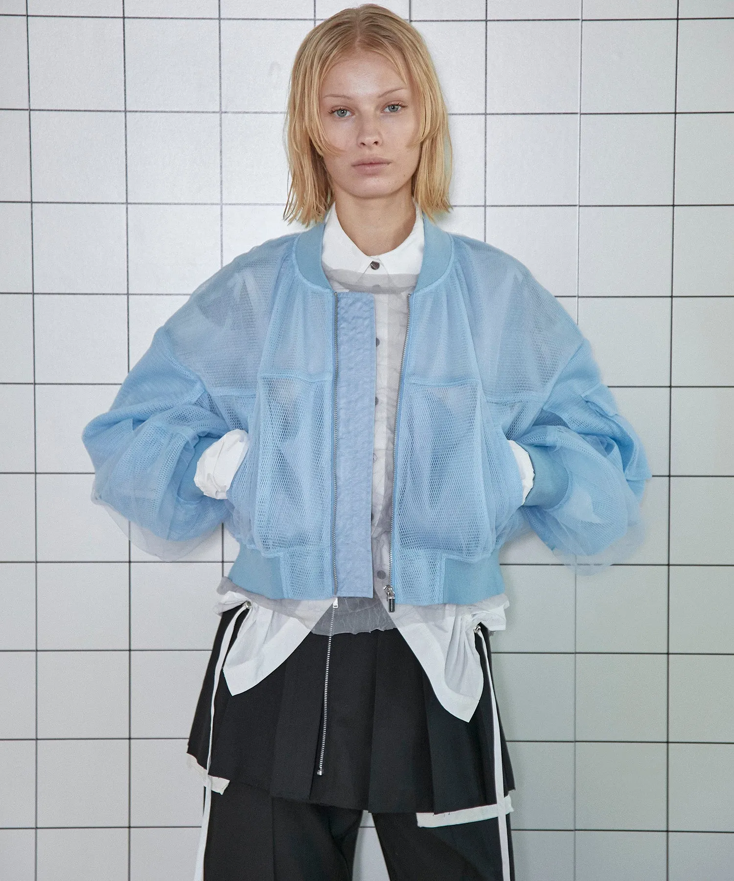 Tulle Layered Blouson