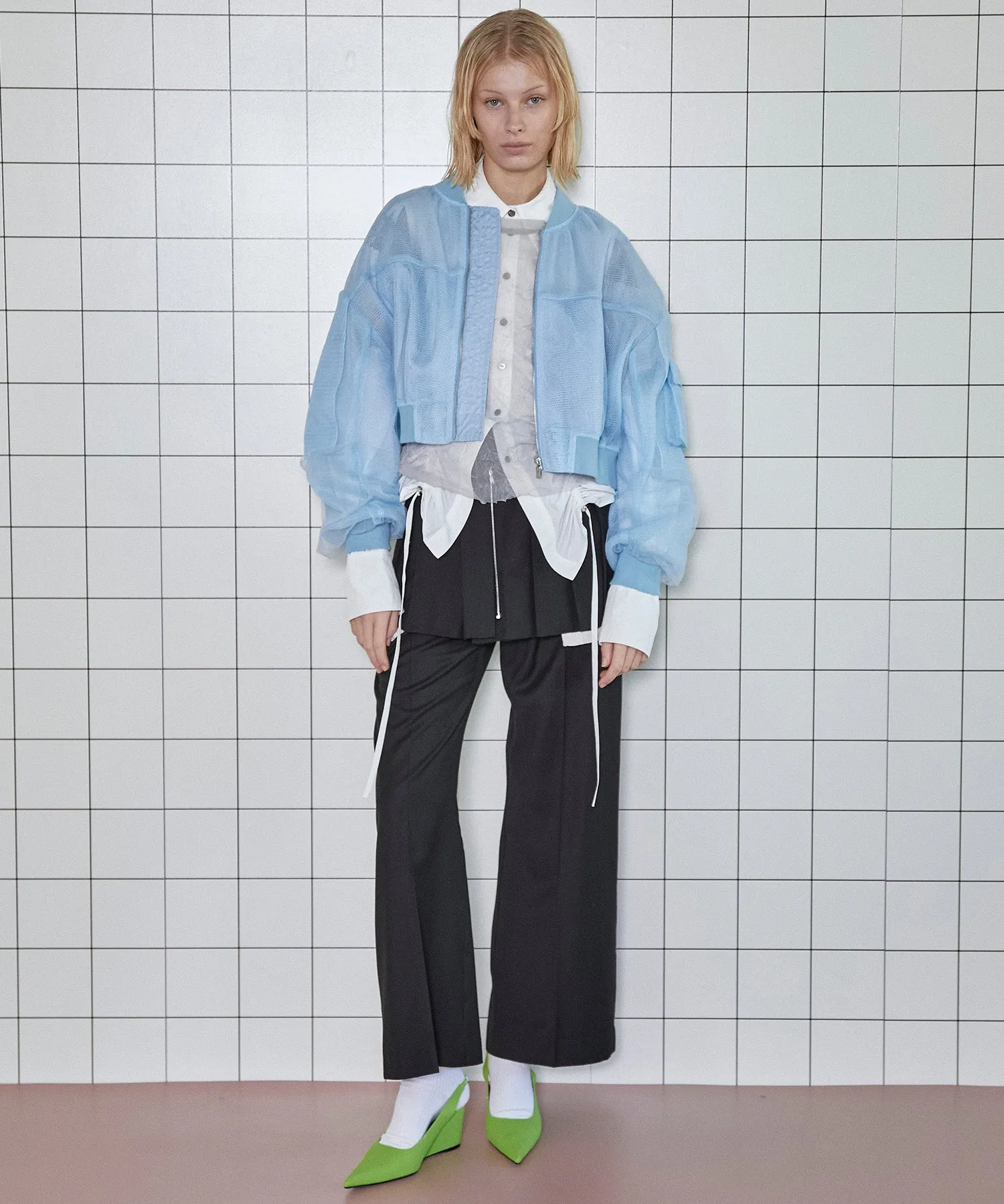 Tulle Layered Blouson