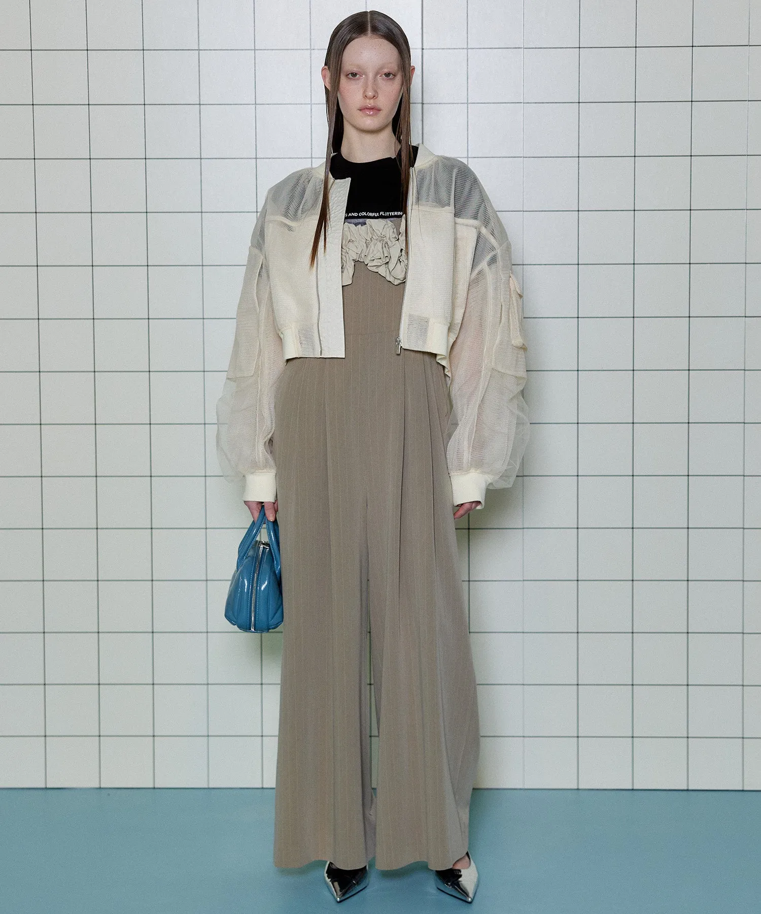 Tulle Layered Blouson