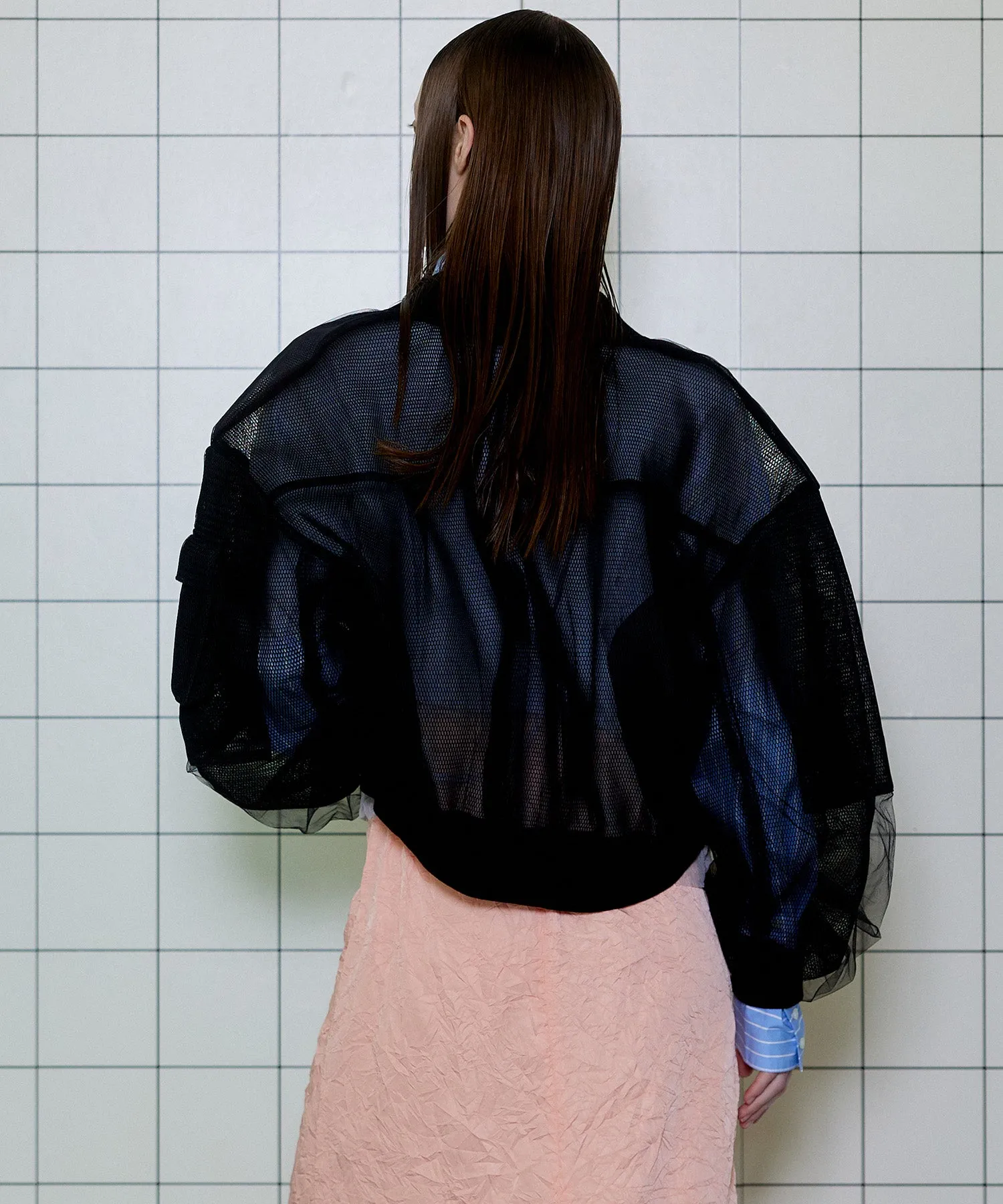 Tulle Layered Blouson