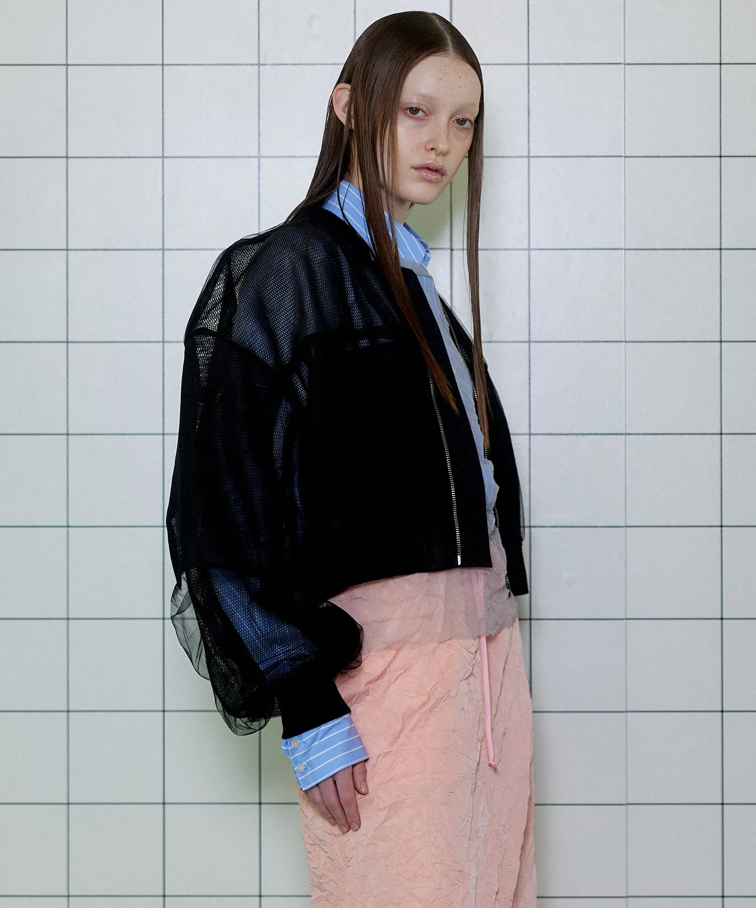 Tulle Layered Blouson