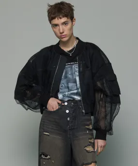 Tulle Layered Blouson
