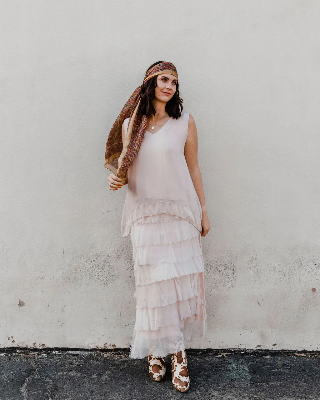 V Neck Silk Tank Top 5941