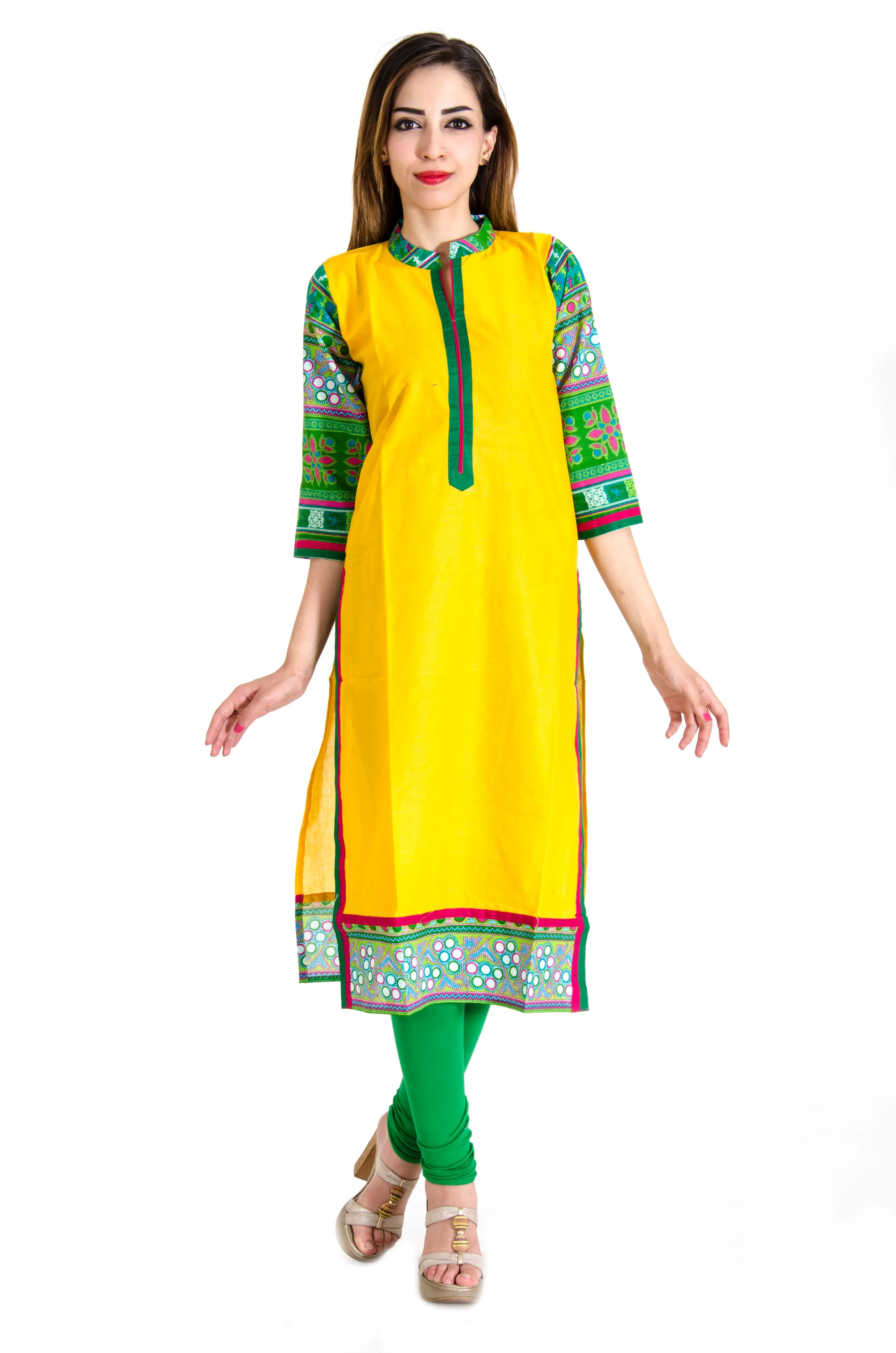 Vedana Women's Straight Kurti with Separate Koti