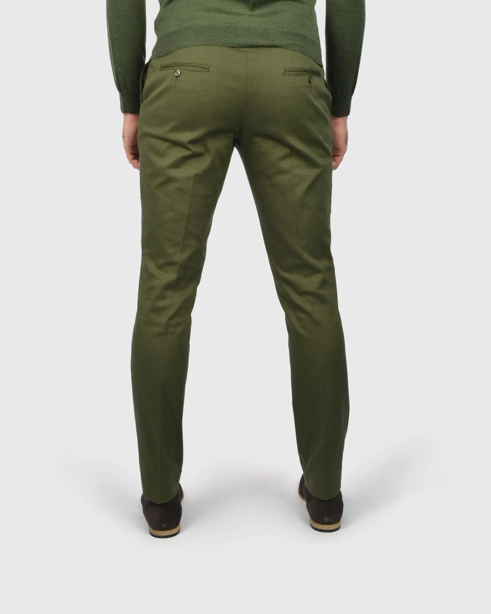 VINCENT & FRANKS S22VF8164 OLIVE-GREEN SLIM TROUSER