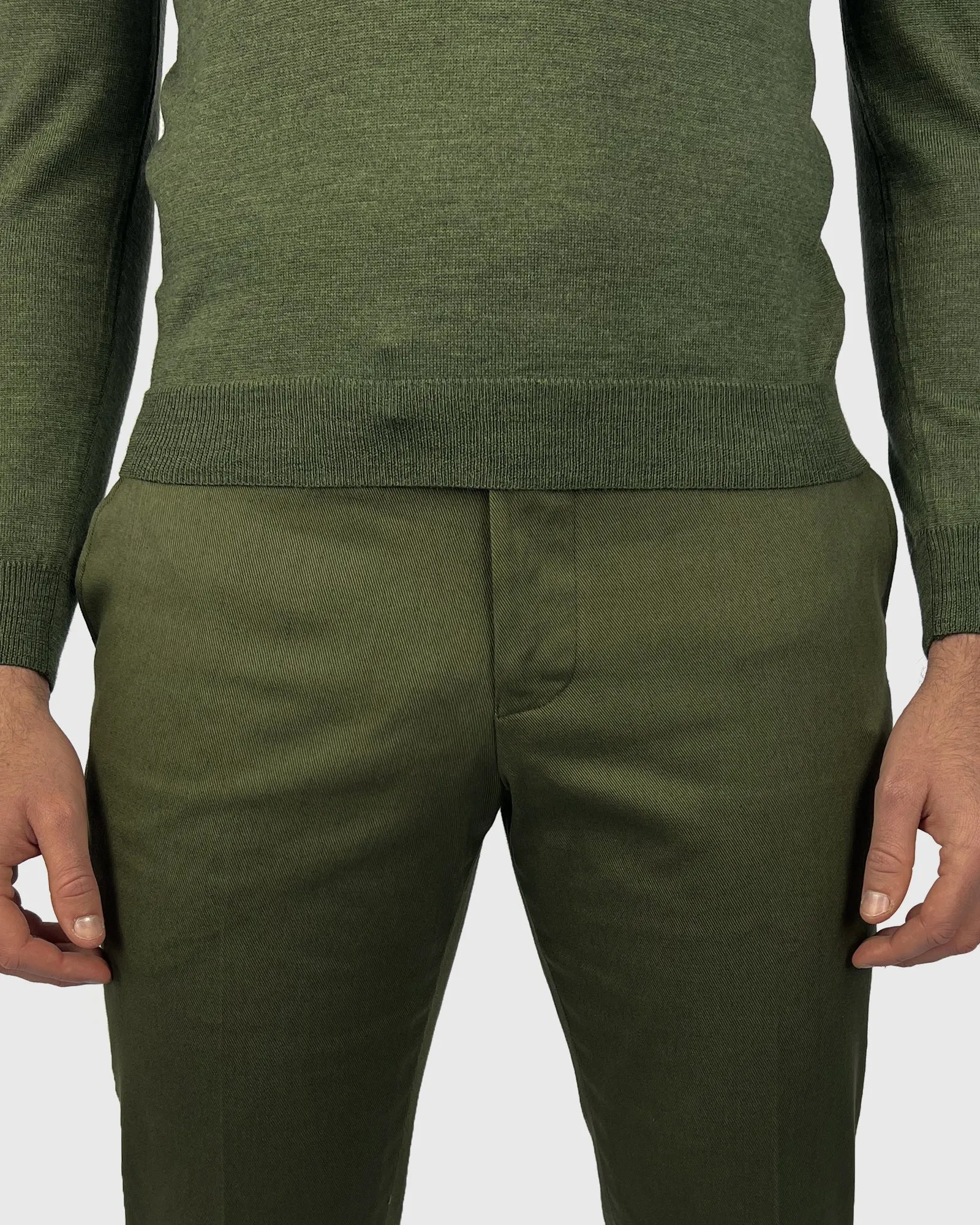 VINCENT & FRANKS S22VF8164 OLIVE-GREEN SLIM TROUSER