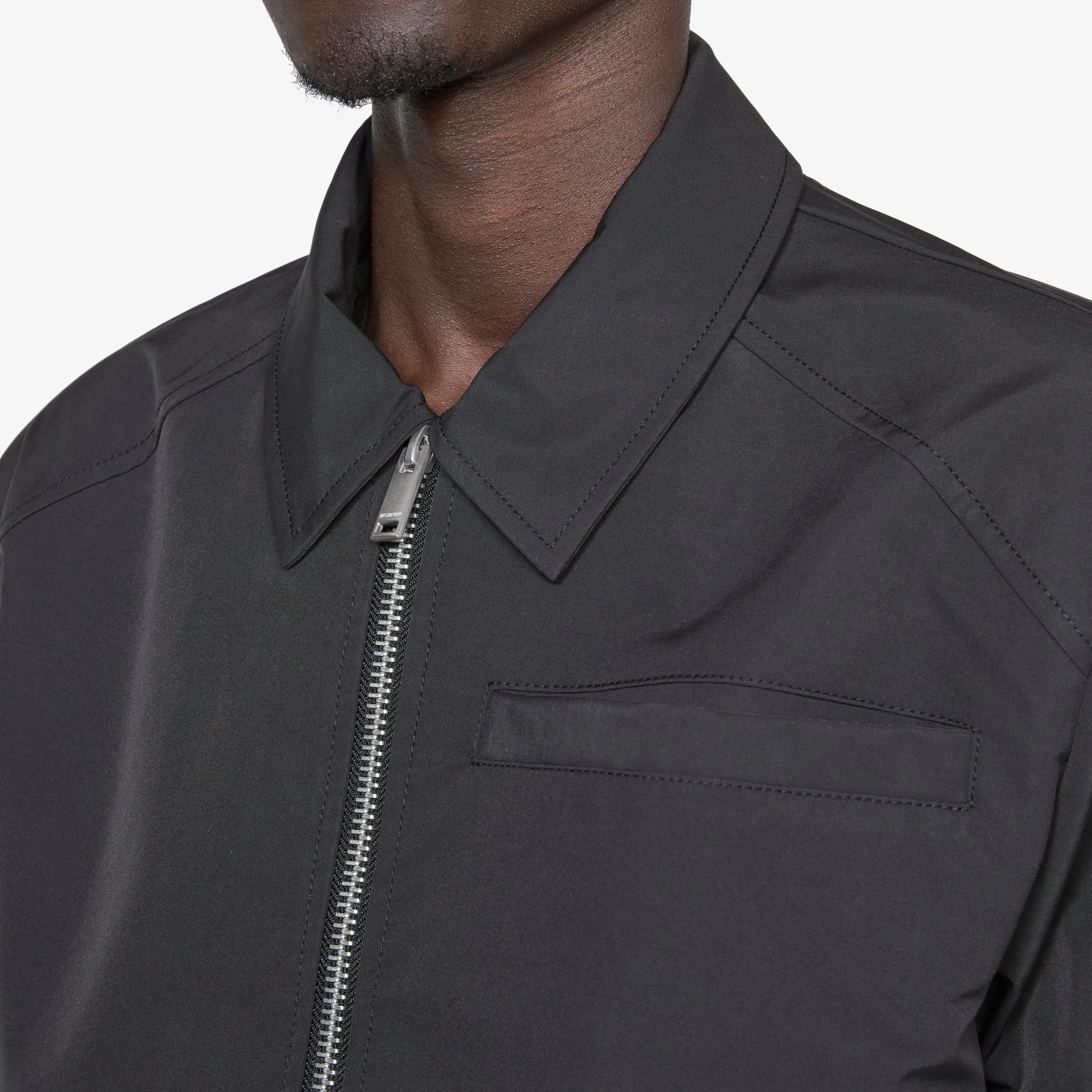 Washed Layered Boxy Jacket Black