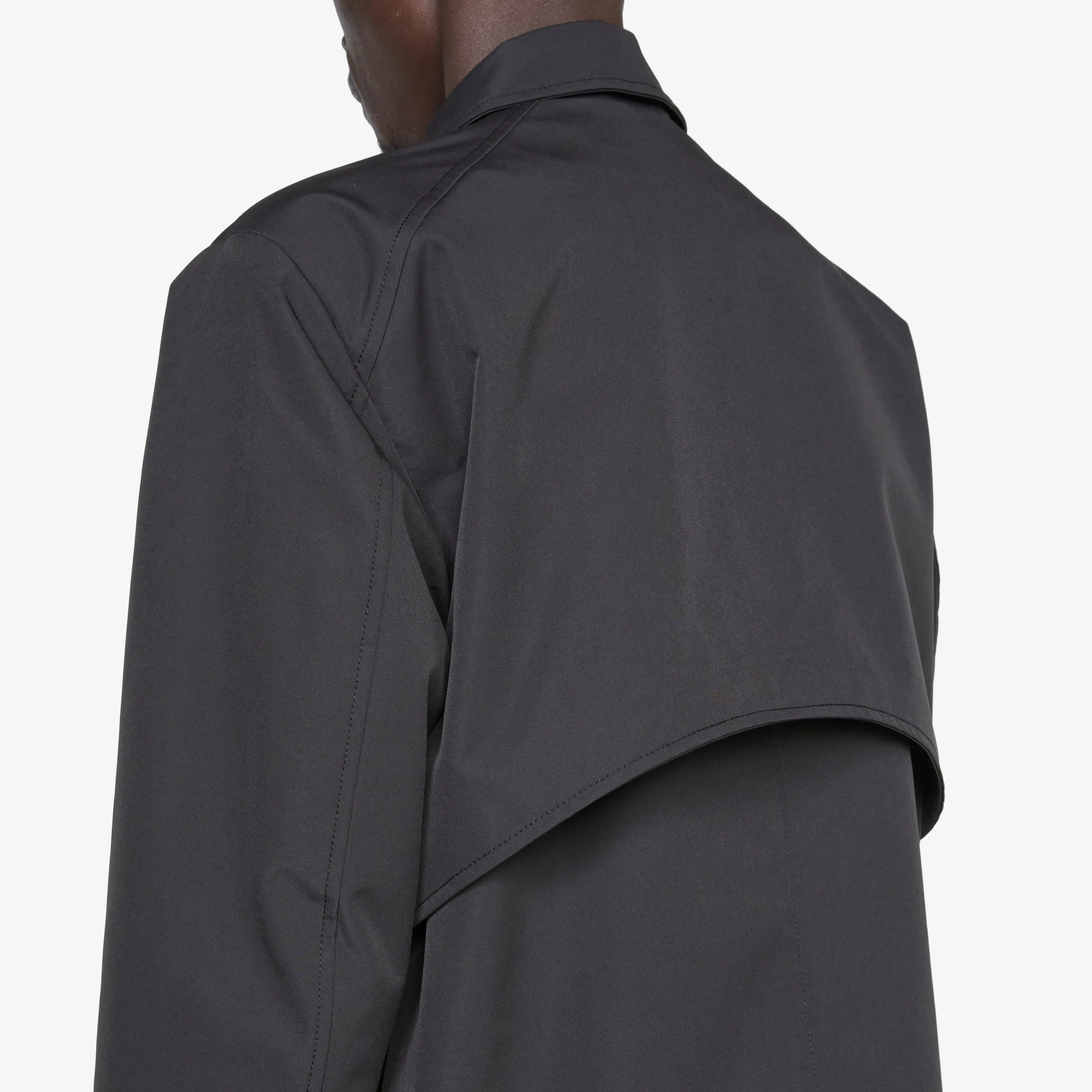 Washed Layered Boxy Jacket Black