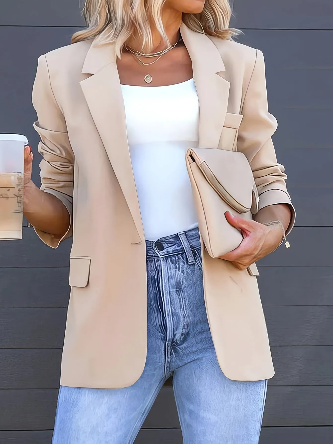 Women's Elegant Business Blazer with Button Closure | Ideal for All Seasons
