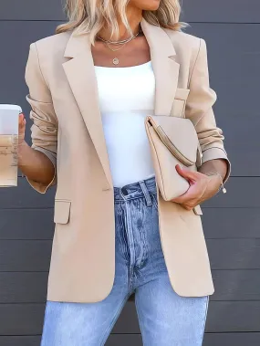 Women's Elegant Business Blazer with Button Closure | Ideal for All Seasons