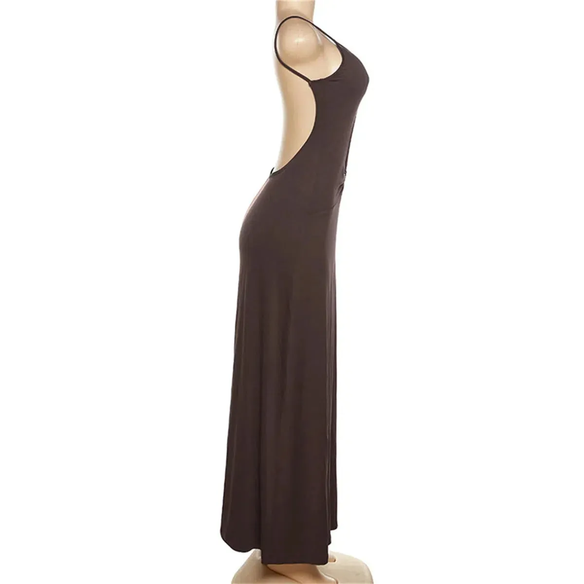 Wsevypo Spaghetti Straps Party Long Dress Women V Neck Sundress for Holiday Beach